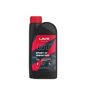 Моторное масло LAVR 7727 MOTO 4T GT  SPORT 10W-40 SN 1л полн.синт
